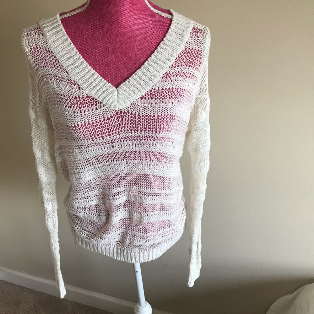 Cream Open Knit Sweater